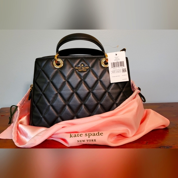 NWT | Kate Spade | Quilted Blk Leather Bag w/ Dust Bag - Picture 1 of 12